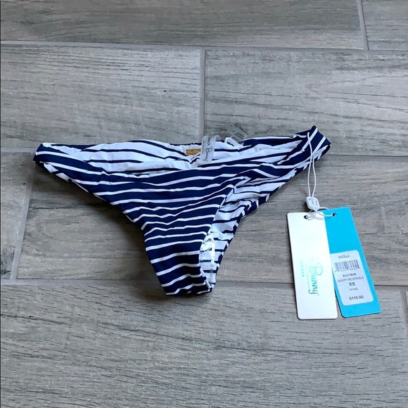 BEACH BUNNY NAVY SKIMPY REVERSIBLE BOTTOM - Picture 4 of 9